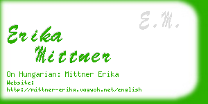 erika mittner business card